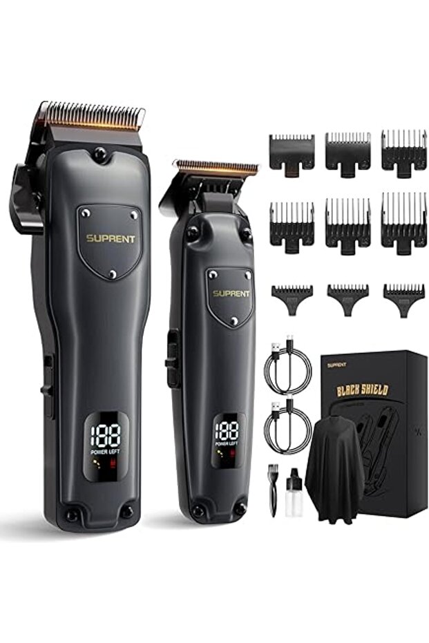 SUPRENT Hair Clippers for Men Professional, USB-C Rechargeable Cordless Clippers for Hair Cutting, M