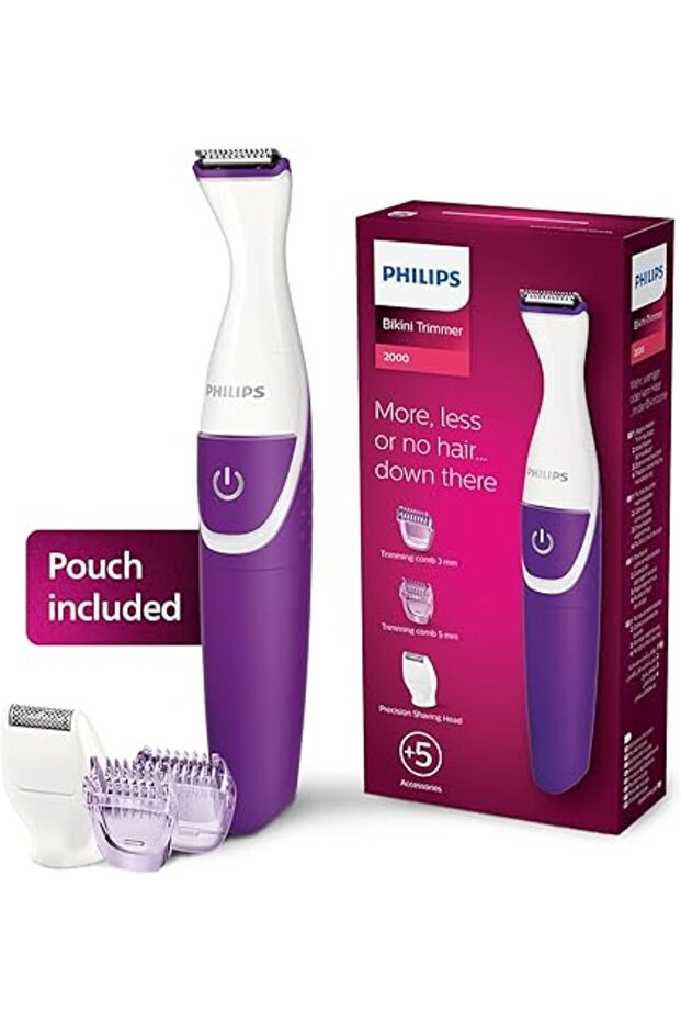 PHILIPS Essential Bikini Trimmer. Trim. Shave & Style. Mini Shaving Head Included. Portable. Battery