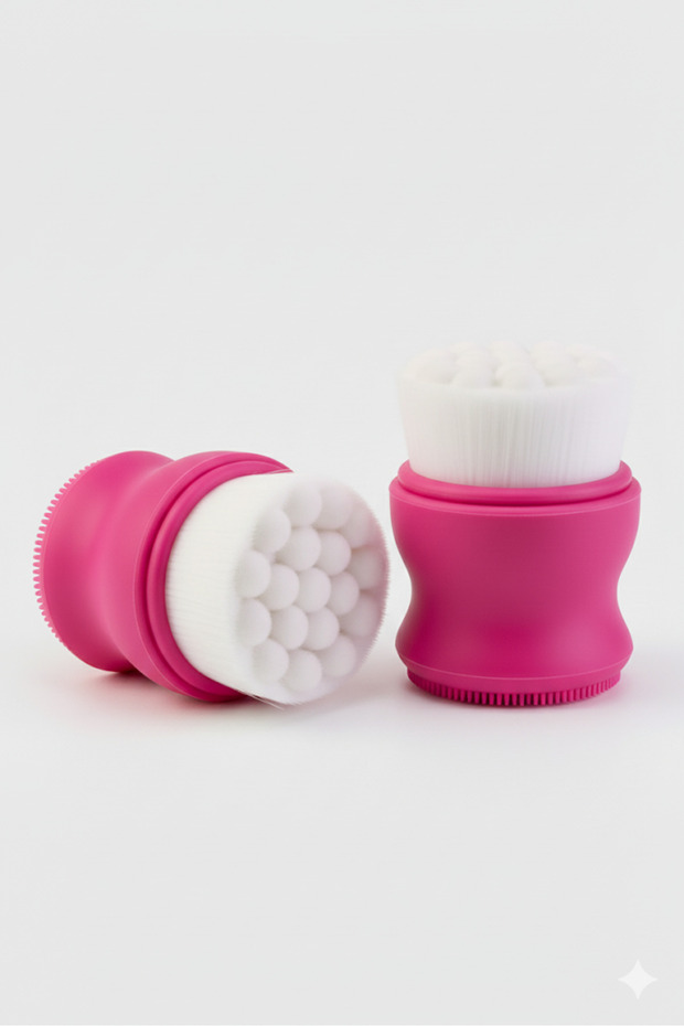 Facial Cleansing Brush Handleless Silicone Set of 2 Deep Cleansing