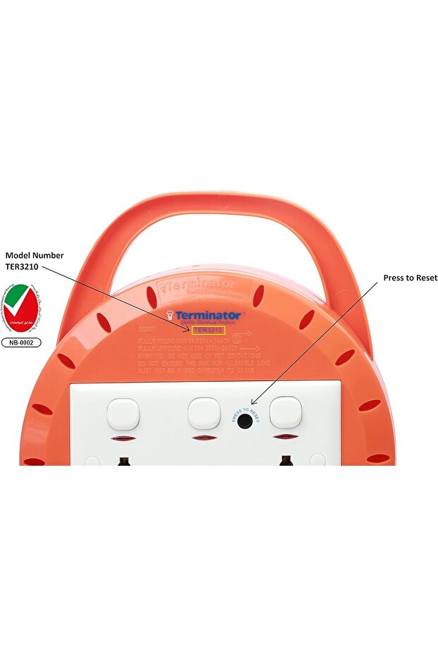 Terminator 4-Way Extension Reel 10M Cable TER 3210-10M - Emirates Quality Approved