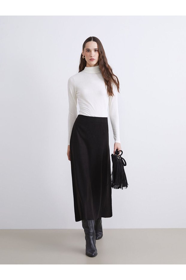 Stylish Choices from Esvab Clothing | A-Line Knit Skirt with Elastic Waistband