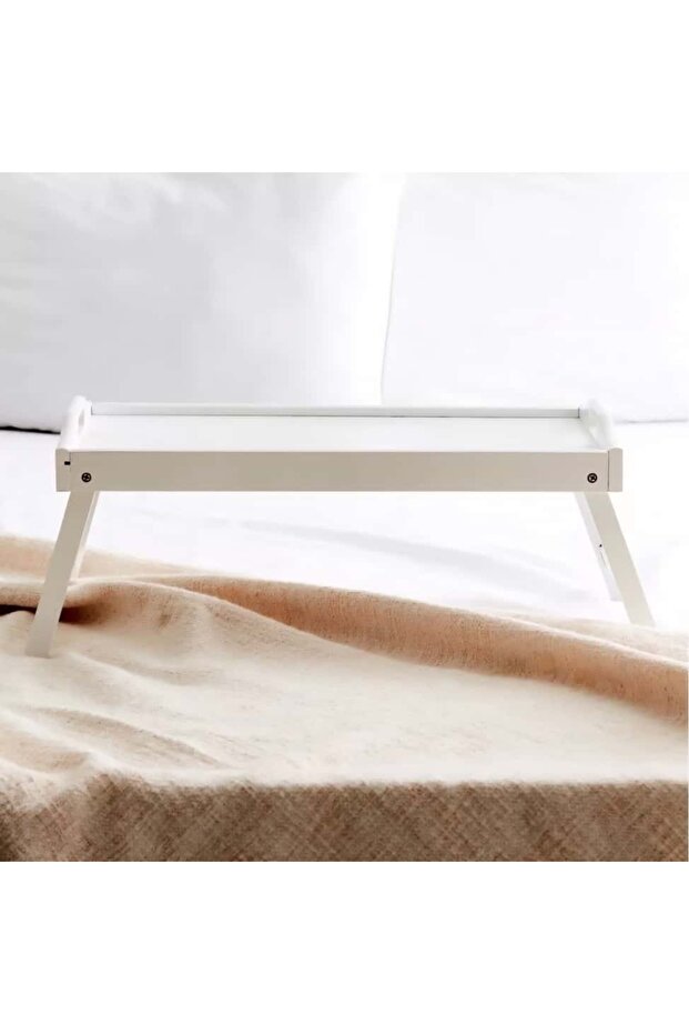 صينية سرير بيضاء أنيقة قابلة للطي - 5