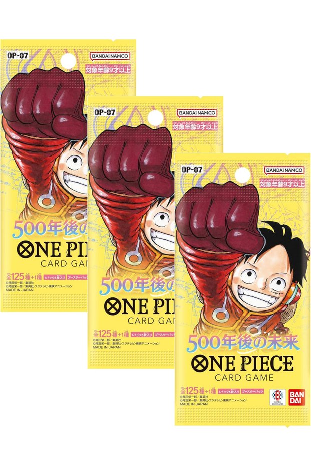 Bandai One Piece Card Game Op-07 500 Years in the Future 3 Booster Packs Japanese