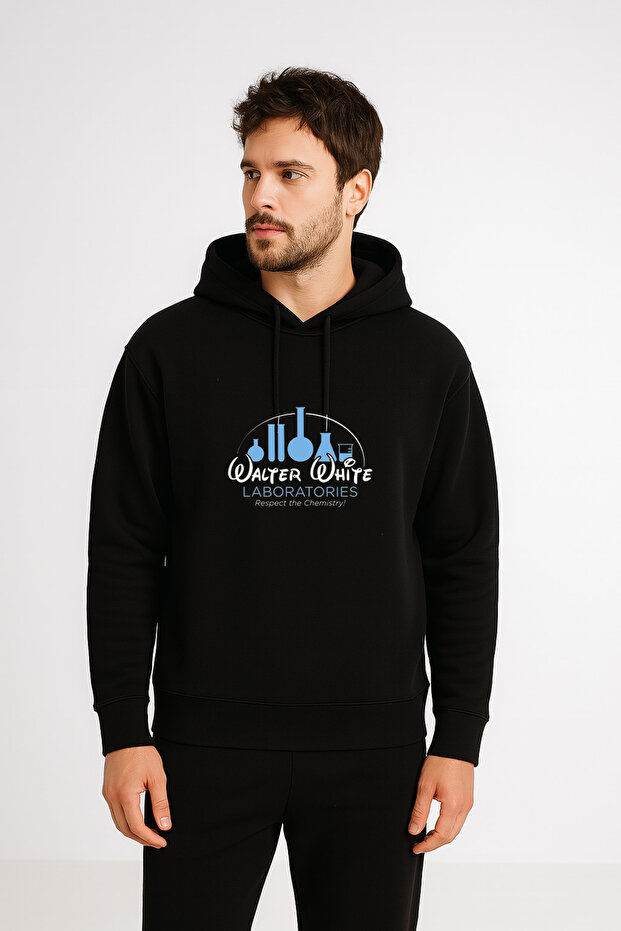 Breaking Bad Walter White Printed Men's Black Hooded Sweatshirt Hoodie