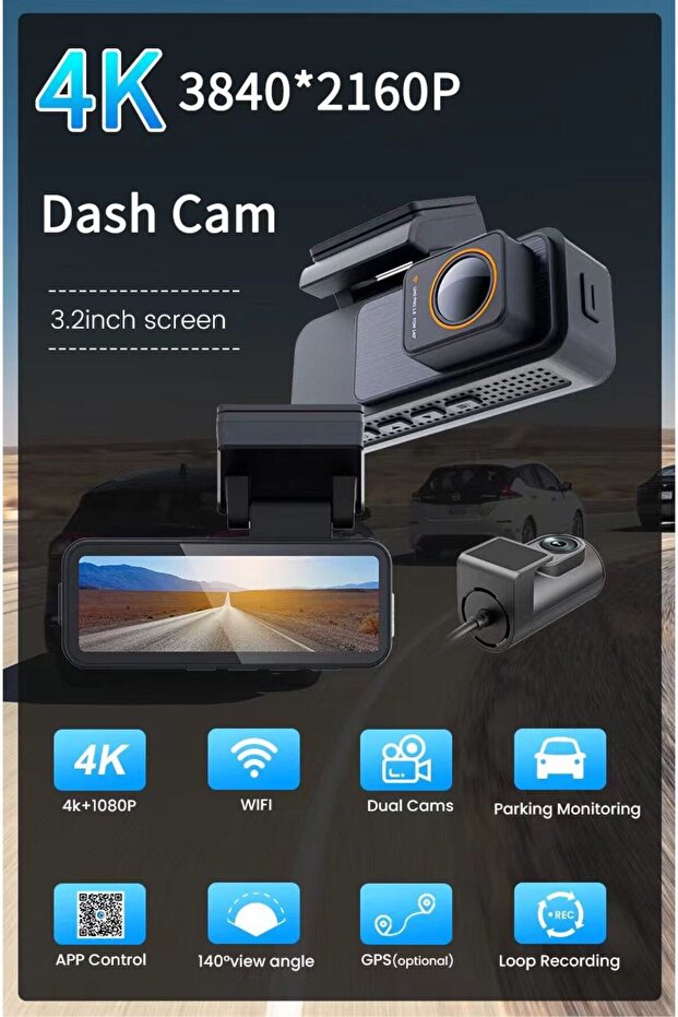 Mini Dual Camera Dash Cam with GPS