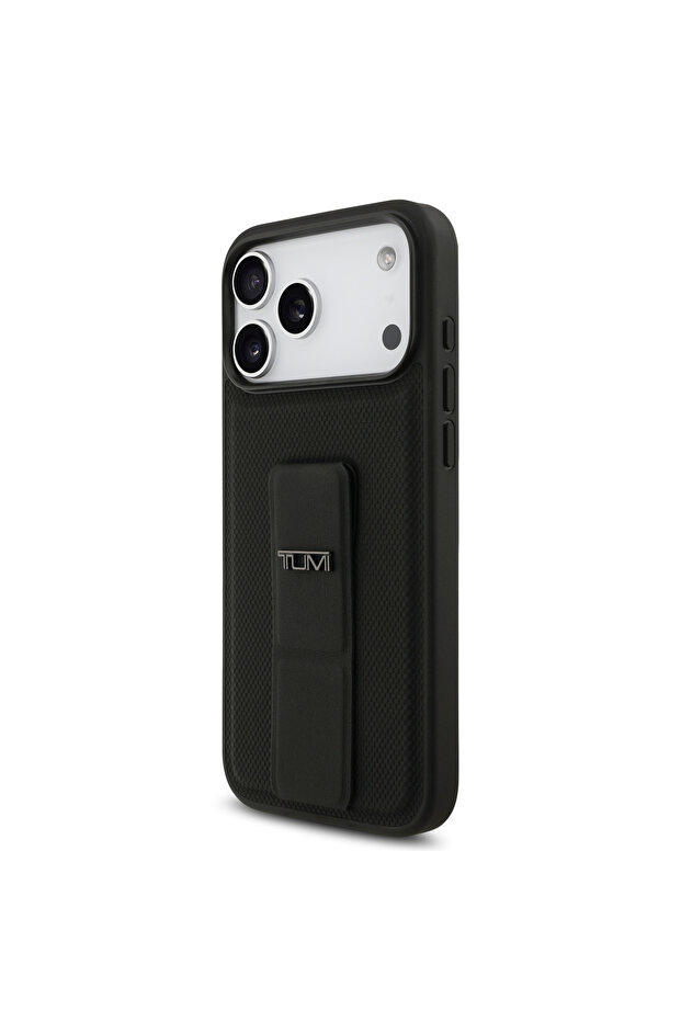 Leather iPhone 17 Pro Max case. iPhone 17 Pro Max case with a back grip for carrying the phone or installing it as a stand. - 3
