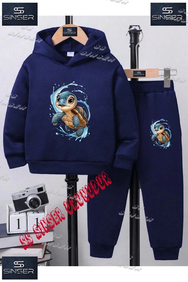 Children's Unisex Hooded Tracksuit Set with the Print "Karette Karetta Su Icende"