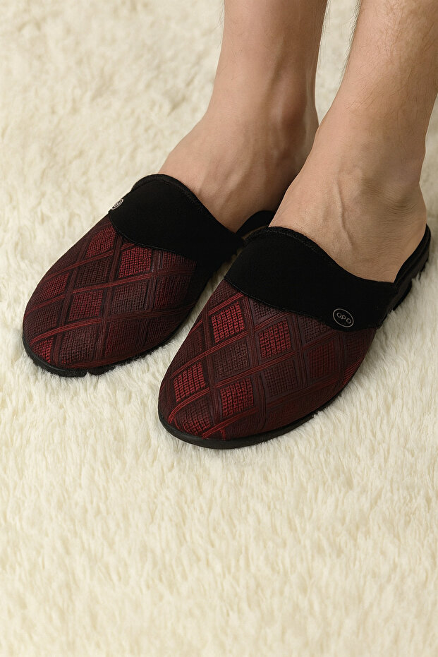 Men's Burgundy Dowry House Slippers Q3G3K0Ck