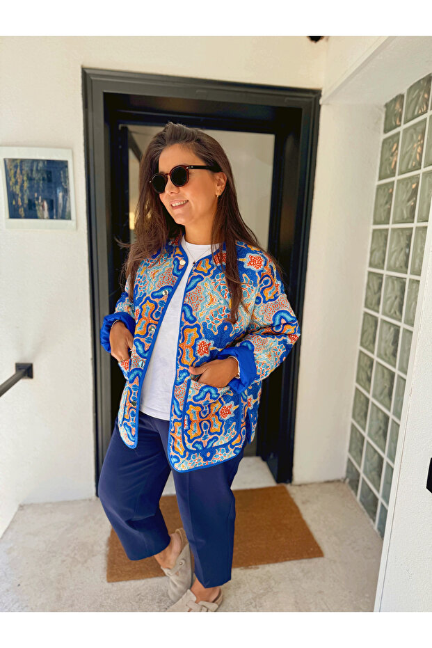 Renkli Kapitone Ceket - 2