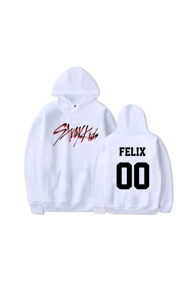 Straykids Members' Names Printed Hoodie 3 Yarns Quality Oversiz Oversized Hirt