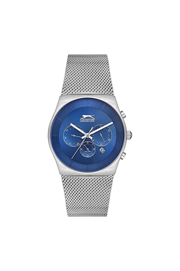 Sl.09.1842.2.02 Men's Wristwatch | 42 Mm, Blue Dial, Steel Case and Band