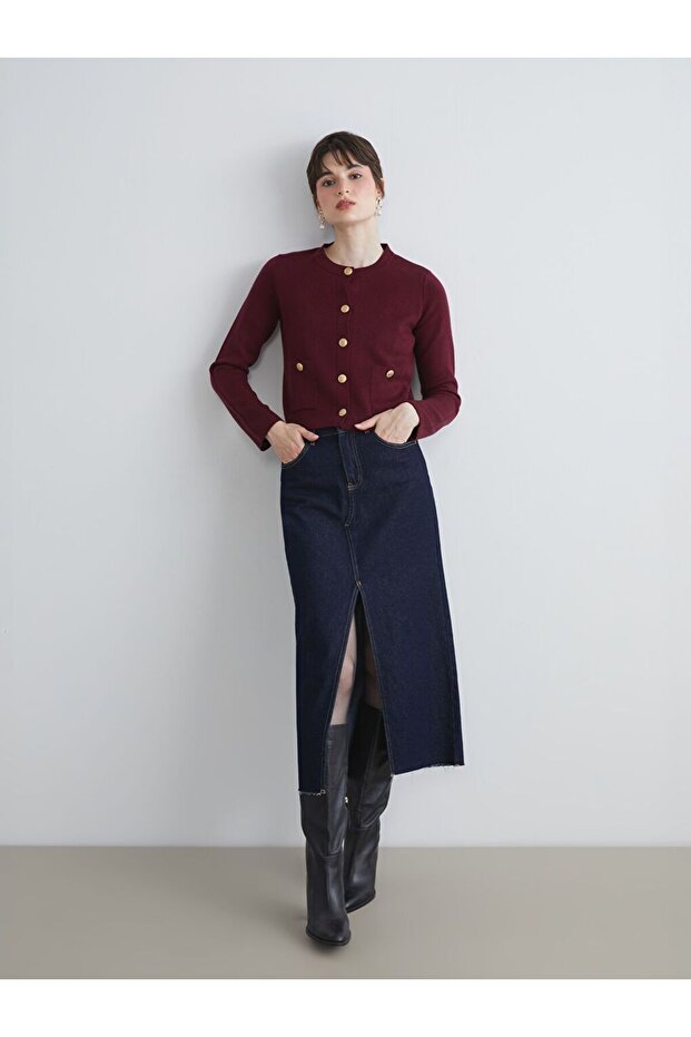 LCW Vision Bisiklet Yaka Kadın Triko Hırka - 2