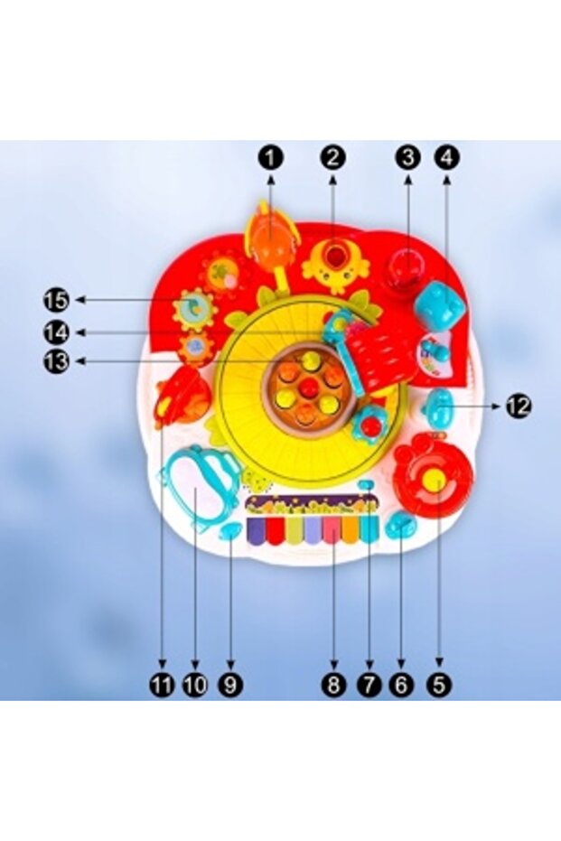 Interactive Table with Educational Panel and Piano, - 4