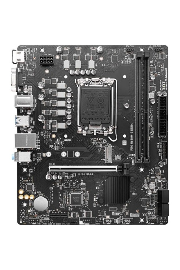 MSI PRO H610M-E DDR4 3200(OC) HDMI,VGA M.2 1700P USB 3.2 Gen1 (12-13-14. Nesil) - 1