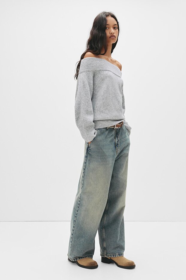 Asymmetric soft knit sweater - 4