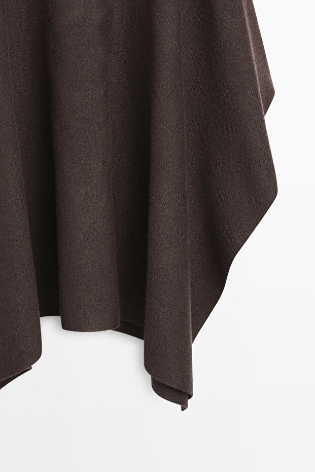 Dik yaka triko pelerin - 7