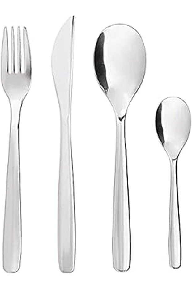IKEA MOPSIG 16-piece flatware set, Silver - 1