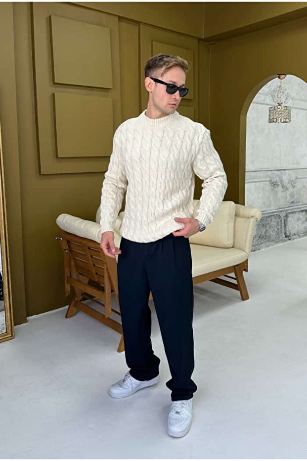 Bej Örgülü Kazak - 4