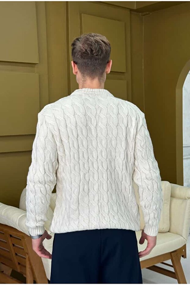 Bej Örgülü Kazak - 7