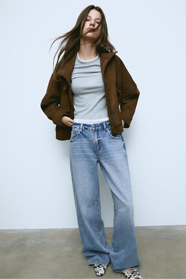 D94 relaxed fit geniş paça jean - 2