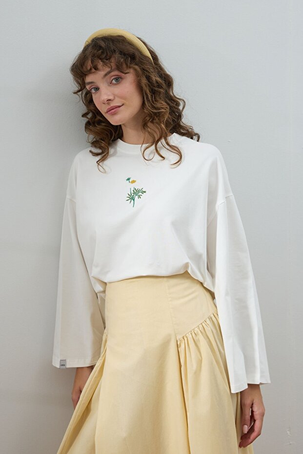 Body brodat ecru - 1