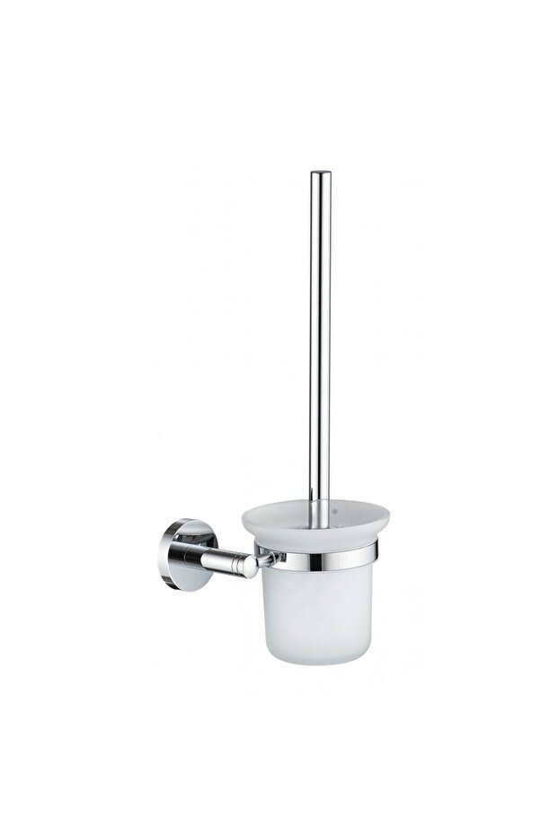 Chrome Brush Holder – Wall-Mounted Bathroom Organizer for Toothbrush & Razor Storage