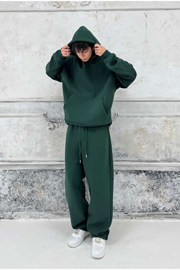 Winter-Basic Premium Adjustable Leg Baggy Sweatpants - 5