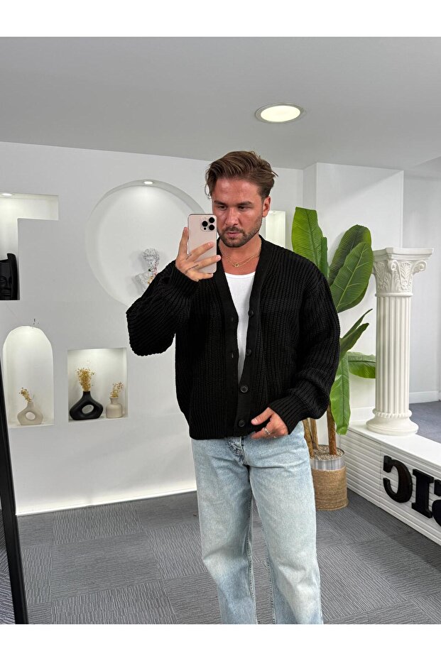 Giesto Oversize Örgü Hırka - 4