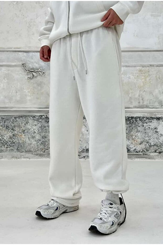 Kışlık-Basic Premium Ayarlanabilir Paça Baggy Eşofman - 4