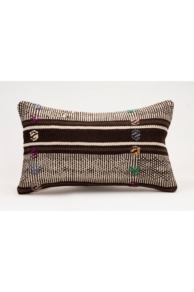 Vintage Throw Pillow Cover Made from Handmade Rug, Wool, 30X50 cm