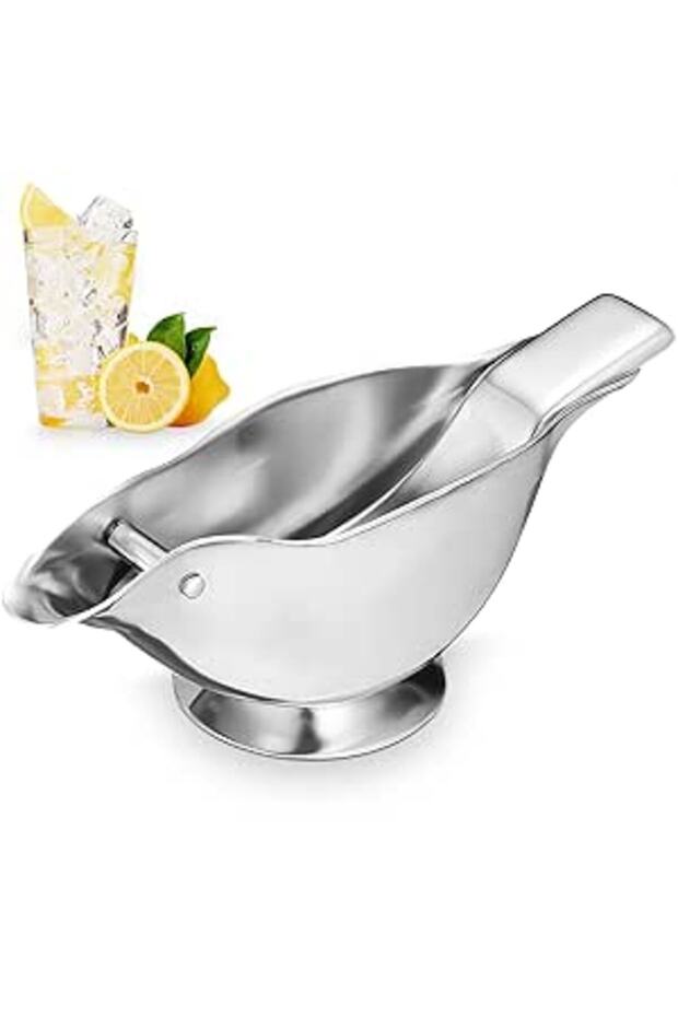 KASTWAVE Bird-Shaped Stainless Steel Lemon & Lime Squeezer - Manual Citrus Juicer for Kitchen, Easy