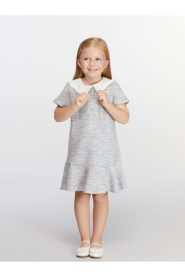 Blue Baby Collar Girl's Dress