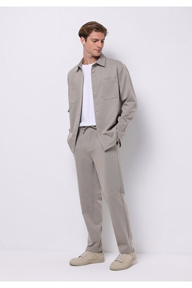 Regular Fit Erkek Bej Shacket - 3