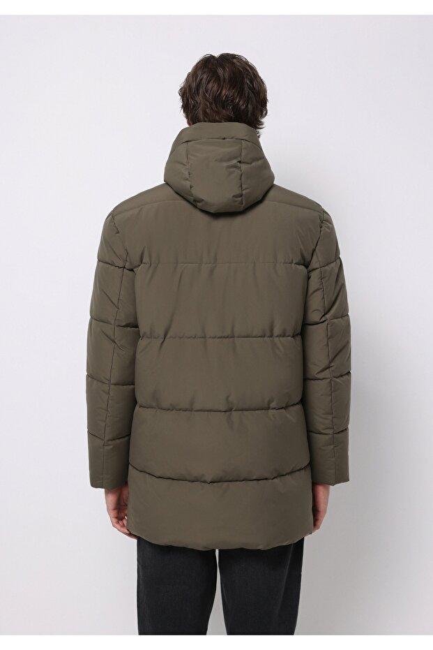 Regular Fit Erkek Yeşil Kaban - 2