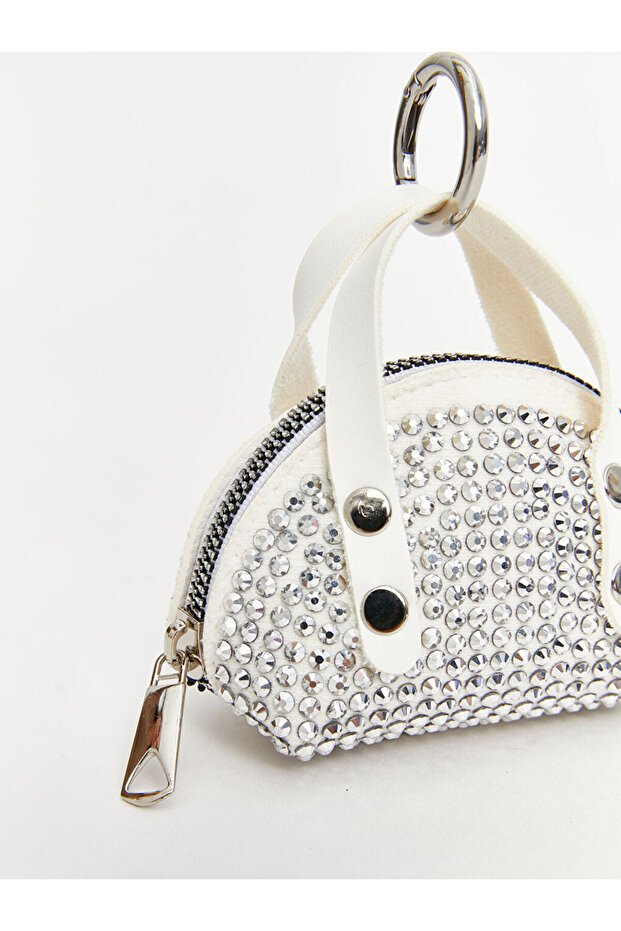 Sparkling Choices from Shining Store |   Stone Detailed Bag-Looking Keychain Wallet - 4