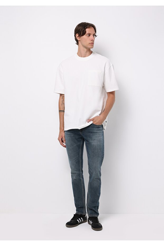 Straight Fit Men's Indigo Jean Trousers