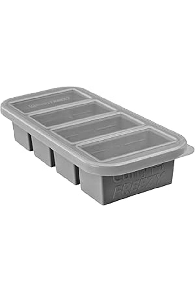 CURRY FREEZY Silicone Freezer Tray With Lid, Easy Meal Prep Container and Kitchen Storage Solution,