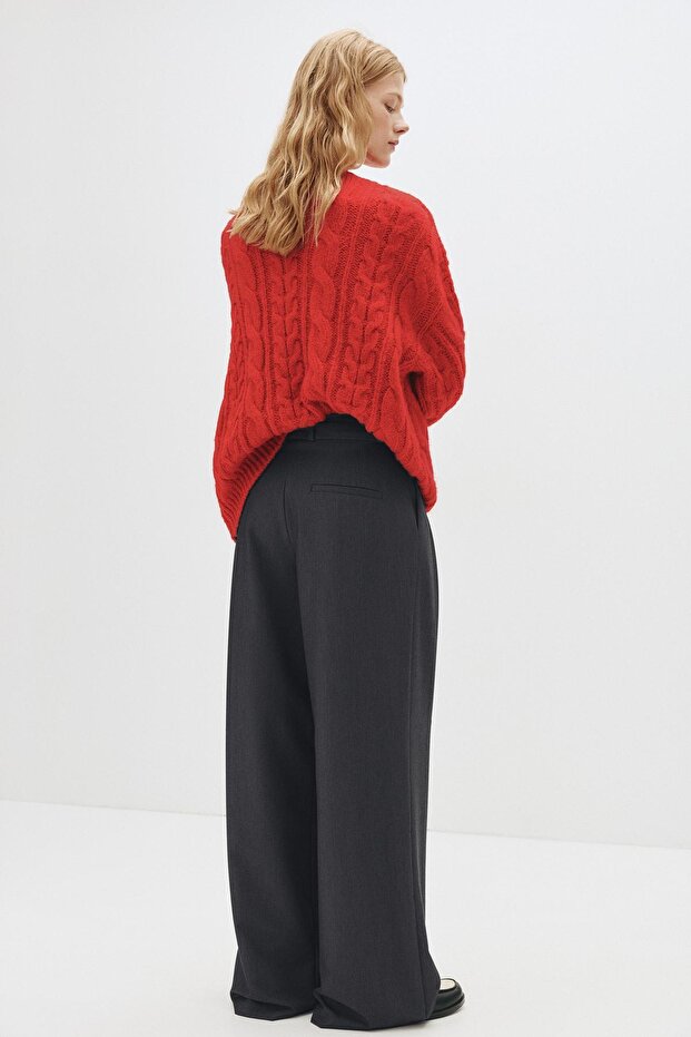 Çift pensli klasik pantolon - 3