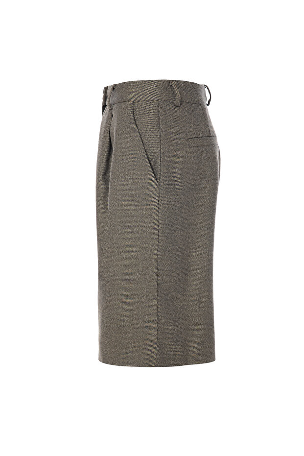 3x2 Pileli Bermuda Şort - 3