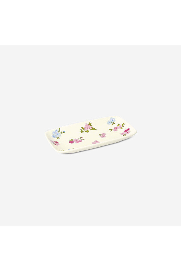 Çiçek Desenli Servis Tabağı - 2