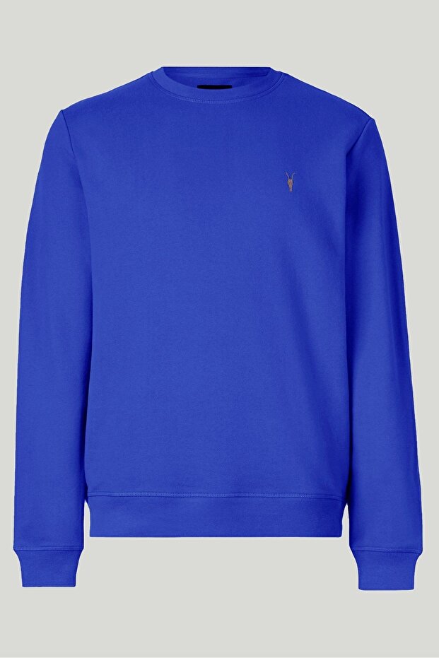 Erkek Kışlık Salaş Basic Mavi Sweatshirt - 6