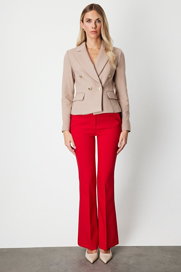 İspanyol Paça Yan Cepli Pantolon - 1