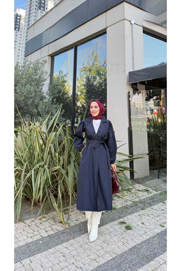 Kemerli Trençkot - 1