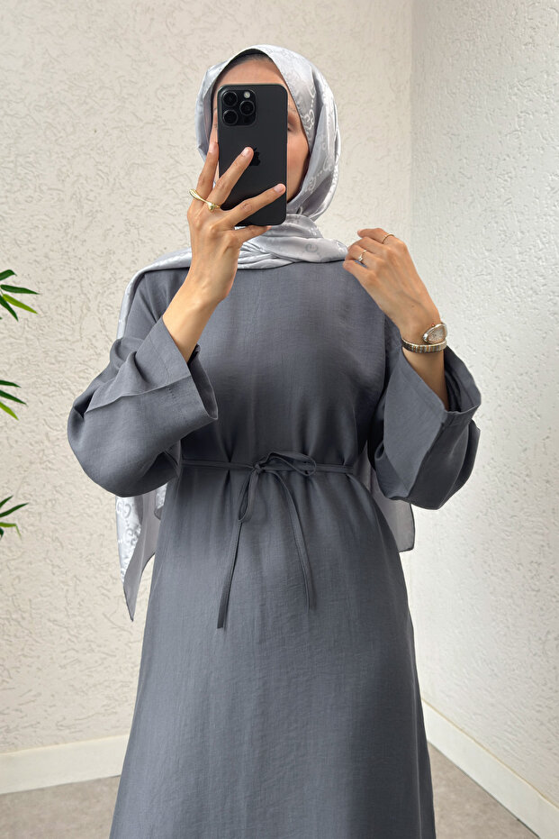 Sultan Basic Elbise 0001 - ANTRASİT - 2