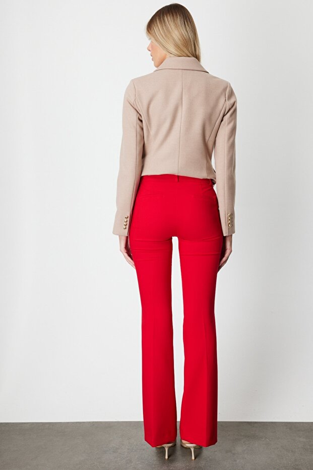 İspanyol Paça Yan Cepli Pantolon - 5