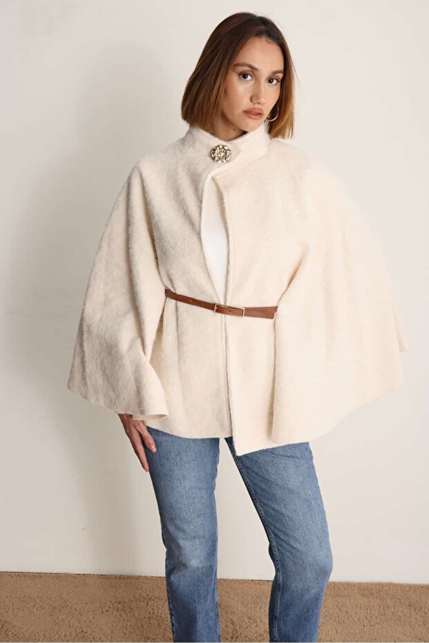 Beyaz Panço Ceket - 6