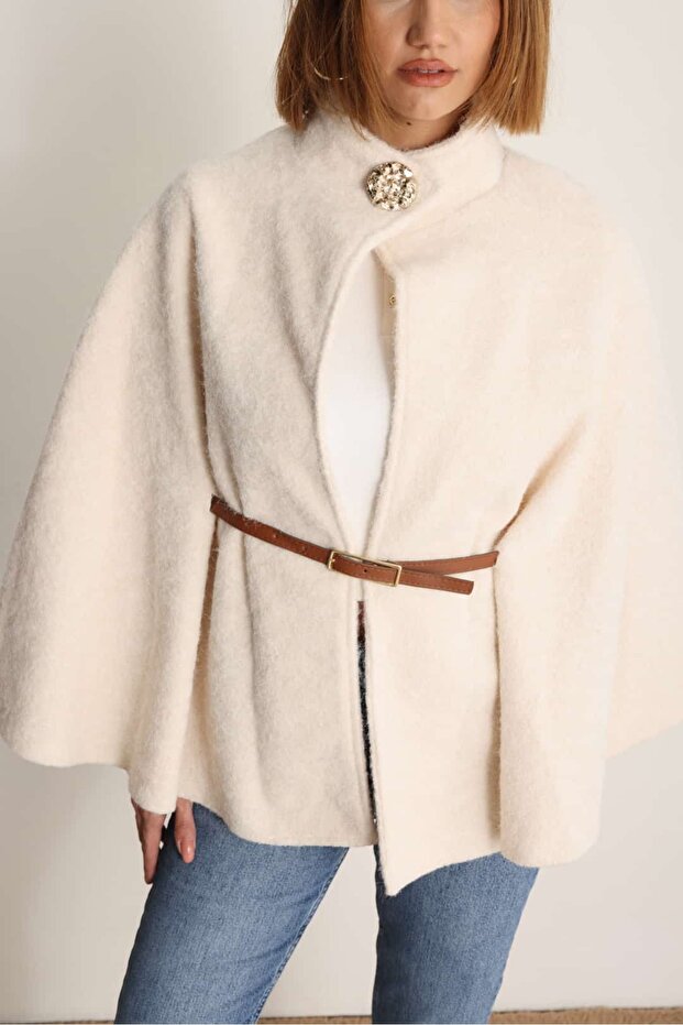 Beyaz Panço Ceket - 7