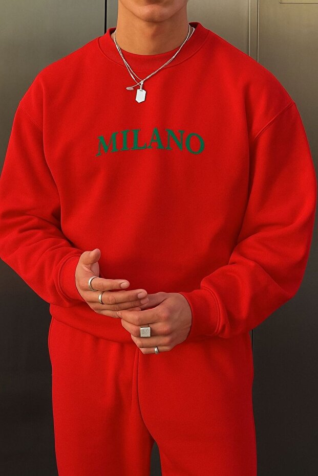 3 Yarn Combed Cotton Milan Printed Unisex Sweatshirt