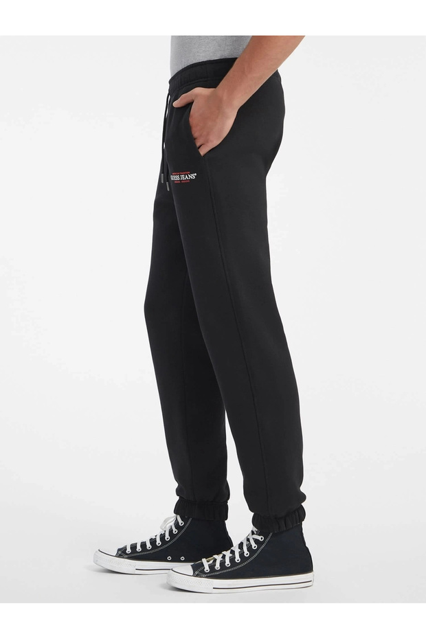 Erkek Siyah Regular Fit Eşofman Altı M4YB18K9V31-JBLK - 2