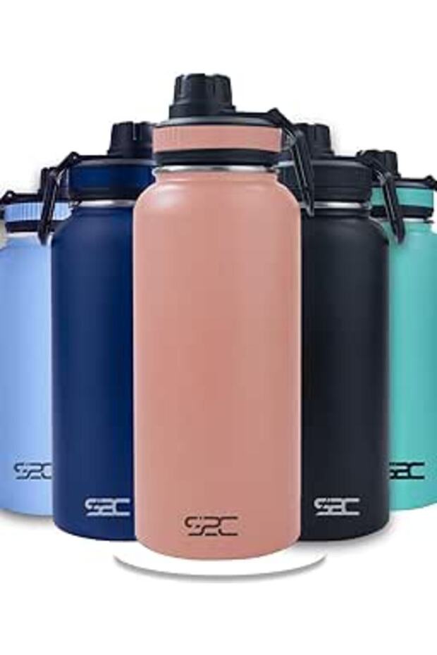 S2C Stainless Steel Water Bottle 1L,32oz Double Wall Vacuum Insulated Water Bottle, BPA Free for Kid